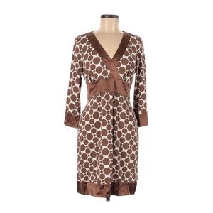 INC International Concepts Brown Polka Dot Midi Dress